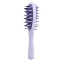 Long Handle Double-Sided Scalp Massager Hair Brush - Dual-Sided Silicone Bristles & Scalp Massager, Wet/Dry Use for Normal Hair violetinė