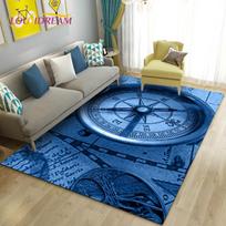 Retro Compass Vintage World Map Area Rug,Carpet Rug for Living Room Bedroom Sofa Doormat Decoration,Kid Play Non-slip Floor Mat 40x60cm