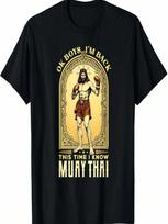 Jesus Knows Muay Thai Boxing Kickboxing MMA T-Shirt S įvairiaspalvis