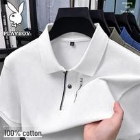 PLAYBOY Men's Summer Casual Polo Shirt M juoda