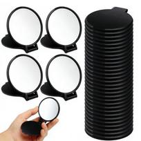 Portable Foldable Makeup Mirror 1/10/25Pcs Bulk Set Pink Black Mini Handheld Cosmetic Mirror for Travel & Daily Use