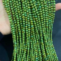 High-Gloss Turquoise & Rapeseed Yellow Magnesium Round Beads Semi-Finished Bracelet Accessories