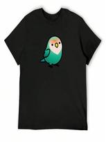 Dutch Blue Peach-Faced Lovebird T-Shirt Cotton Man T-Shirts Vintage Anime Shirt Gifts For Boyfriend unisex's Cotton T-Shirt S įvairiaspalvis