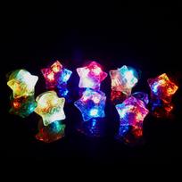 (iSmile) Light-Up Rings Toy - Sparkling Star Design - Perfect for Christmas, Halloween, and Parties [36 pieces]