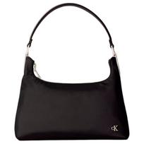 Calvin Klein Metal hardware polyester shoulder bag small women's black juoda