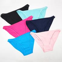 Sexy Briefs Cotton Basic Underwear Women  Everyday Low Waisted Breathable Transparent Panties Ladies Knickers  6 PCS/Lot M