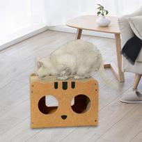 Cat Cardboard House Scratching Board Corrugated Paper Bed Scratcher Pad for