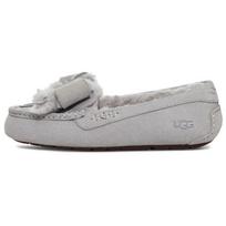 UGG Ansley Bow Plush Flat Shoes Women Shoes Light-Gray 1113470-LGRY 36