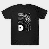 Men Black Print T-shirt Vinyl Record No-Cut Transfer Paper Print Cotton Tshirt M juoda