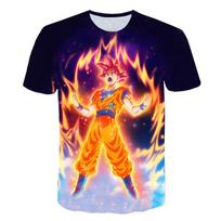 Summer Fashion Dragon Ball Goku 3D Print Children's T-shirt Leisure Men's Unisex Clothing Top 100