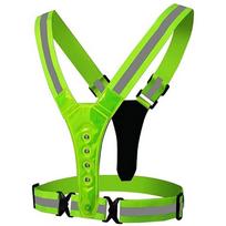 Visibility Neon Vest Reflective Belt Safety Vest Fit for Running Cycling Sports žalia