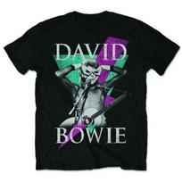 David Bowie Stage Lightning Bolt Printed TShirt Unisexs Glam Rock Casual Tee Ideal For Fans Of Glam Rock Art And Bowie Stage S