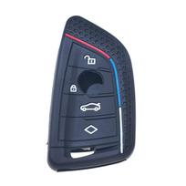 Silikoninis nuotolinio valdymo automobilio rakto dėklas raktų pakabukas raktų dėklas BMW X1 X3 X4 X5 X6 1 2 3 5 7 serijoms G20 G02 G05 G31 G23 F34 F15 F40 IX3 juoda
