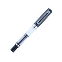 Lanbitou 3059 Fountain Pen EF/F Nib Piston Plastic Ink Pen Silver Clip Business Stationery Office School Supplies PK JINHAO (Black,EF) juoda