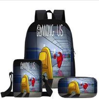 Game Merchandise Anime Backpack Among Us Three-Piece Set School Bag Space Werewolf Backpack shoulder bag