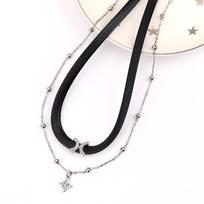 Student Fashion Double Neck Choker Neck Short Collarbone Chain Collar Neck Strap