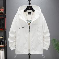 Plus Size Summer Men Jackets Sun Protection Skin Coats Ultra-Light Hooded Jackets Big Size Men Windbreaker L balta