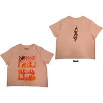 Slipknot Ladies Crop Top: The End So Far Faces Grid (Back Print) (Medium) 3XL