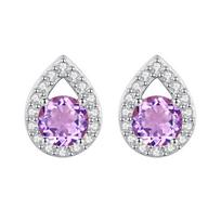Water drop shaped natural crystal stone ear jewelry fashionable and popular s925 sterling silver niche design stud earrings women's light luxury gifts 925 silver