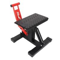 Motorcycle Stand 1000Lbs Capacity Lift Universal Hoist Table Height Adjustable Lifting Repair Maintainance Electric Dirt Bike raudona