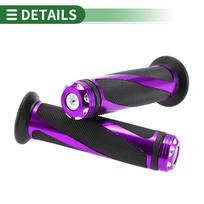 Motoforti Universal Motorcycle Hand Grips Cover Rubber Aluminum Alloy Handlebar Cover for Motorcycle Scooter Bicycle ATV