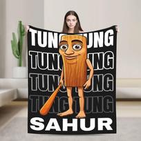 Tung Tung Tung Sahur Charlie Kirk Blanket Quality Warm  Throw Blanket Winter Boy Girl Couch Chair Sofa Bed Funny Bedspread 100x150cm