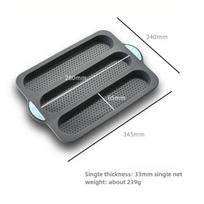 3 Grid Silicone Baking Mold Nonstick Loaf Pan Heat Resistant Tray Easy Demold for Homemade Cake Kitchen Baking Tools 3 grid Stick Mold