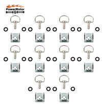 10pcs 17mm Motorcycle Motorbike Quick Release 1/4 D-ring Turn Race Fairing Fastener Universal For Honda Yamaha Kawasaki Ducati sidabras