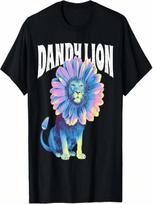Dandelion Lion Face Cute Flower Pun Funny Graphic Dandy 2023 T-Shirt S įvairiaspalvis