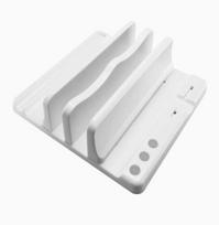 Vertikalus nešiojamojo kompiuterio stovas Plastikinis Nešiojamas Macbook/Planšetinio kompiuterio/Telefono Laikiklis Universalus Laikymo Stovas Nešiojamojo kompiuterio Dokas Vietą Taupantis Priedas balta