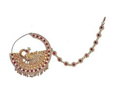 TreegoArt Fashion Gold-plated Pahadi Traditional Kumauni Nath Nose Ring For Women- Pack Of 1 auksinė