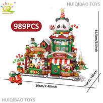 High-Quality Huiqibao High-Quality Christmas High-Quality Tree High-Quality Panda High-Quality Snowman High-Quality Shop Construction set NO BOX