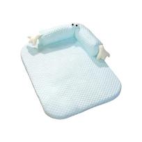 Pet Cooling Mat Summer Pad Breathable Ice Silk Pet Bed with Pillow Non-Slip Soft Surface for Dogs Cats Indoor Outdoor Use