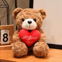 Detachable Handheld Bouquet Rose Bear Plush Toy Cute Love Bear Toy Valentine's Day Gift Holiday Decoration 25cm
