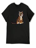 Chibikko Tiger III T-Shirt Baggy Shirts Shirts Graphic Tees Korean Fashion Topping Mens Vintage T Shirts S įvairiaspalvis