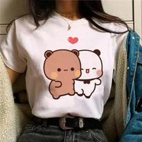Bubu Dudu T-shirt Female Designer Anime Cute Girl Pattern Fun Harajuku T-shirt Summer Cotton Casual Breathable Loose Top S