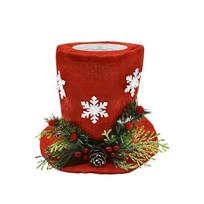 Christmas Snowflake Top Hat Tree Topper Burlap Fabric Decorative Snowflake Embellishments Pinecone Berry Accents Holiday Tree Decoration