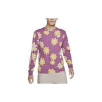 Men's Nike SS22 Flowers Logo Printing Round Neck Long Sleeves Wine Red T-Shirt DM6336-507 S