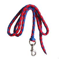 Žirgo virvė su karabinu jojimo reikmėms 3.5m Red and Blue