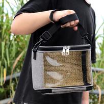 Bag Portable Bird Parrot Carrier Transparent Travel Cage, Shoulder pilka spalva