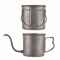 Titanium Camping Kettle - Coffee Pot With Removable Spout One Size