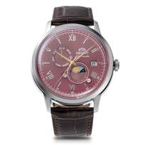 Orient Bambino Automatic with Japanese Warranty SUN&MOON Watch, Men's, Bordeaux, RN-AK0807R, Manufacturer's