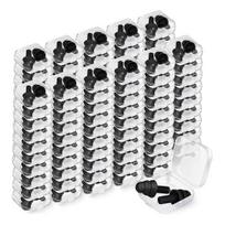 100 Pairs Ear Plugs Bulk, NRR 29dB Reusable Silicone Ear Plugs
