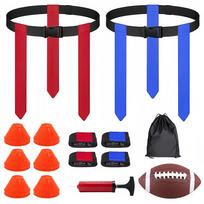 Youth Football Flag Belt with Color Streamers for American Football Games
