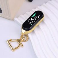 LED Electronic Hanging Watch Portable Waterproof Pocket Watch Carabiner Digital Display Luminous Pocket Watch Kids Adults