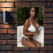 DORA Tin Sign D Flat  pc D Metal Iron Sign Sexy Lace Underwear for Women cminch Very Suitable for Home Decoration Clubs 20x30cm（7.8x11.8inch）
