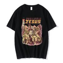 Nicolas Cage Moshi Moshi Jesus Desu TShirt Men Funny Meme Picolas Cage Awesome Tshirts Cotton T Shirt Women Women T Shirt S