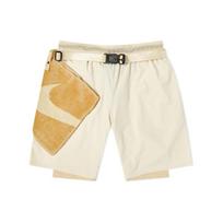 Nike x MMW Crossover SS22 Solid Color Belt Straight Shorts Creamy White Men's DD9439-280 L
