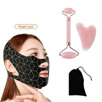 V Line Face Lifting Straps Face Roller Guasha Board Set Upgraded Mask Shaper for Jawline, V Shaped Slimming Face Chin Lift Strap