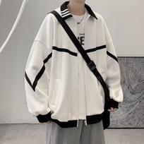 Men's Jacket Casual Loose Fit Versatile Hong Kong Style Baseball Uniform Top For Spring And Autumn XL balta